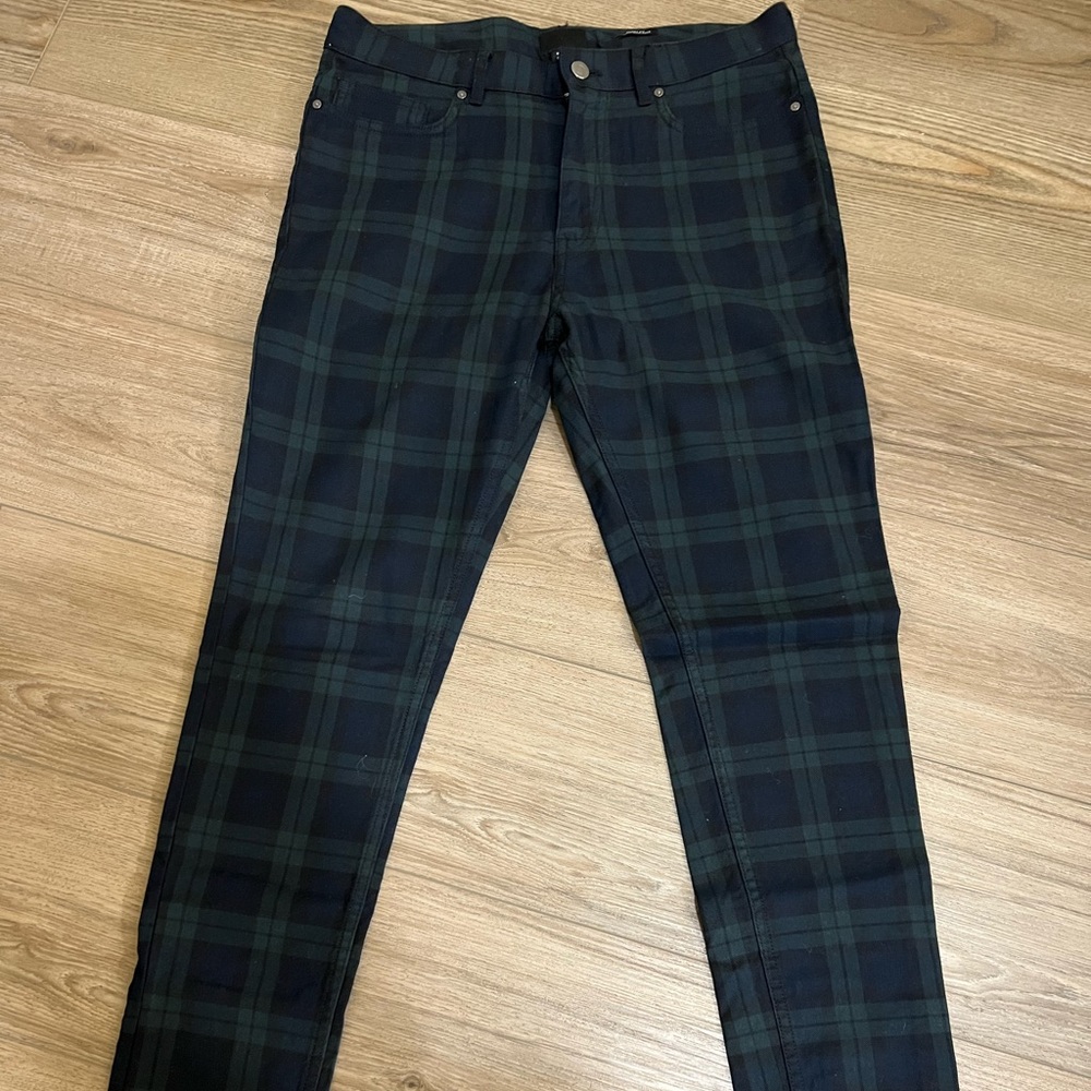 H&M skinny plaid pants 29/32